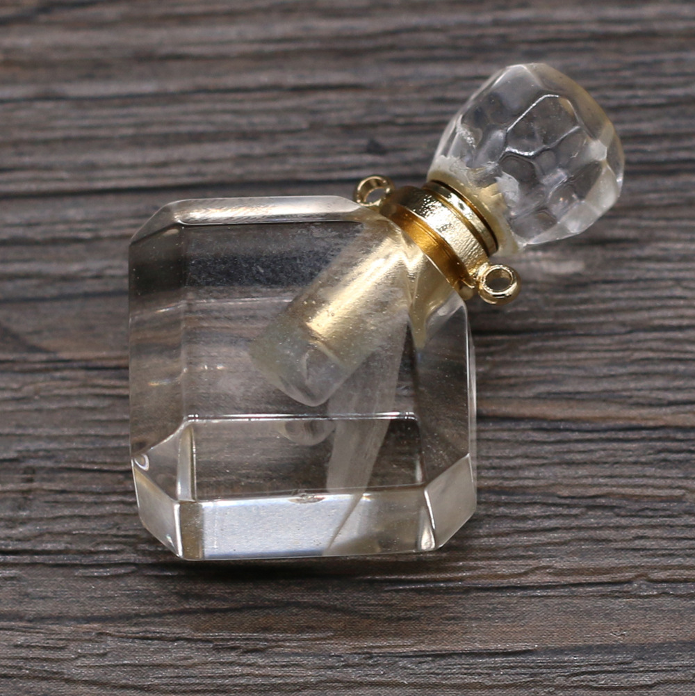 Exquisite natural semi-precious stone perfume bottles, white crystal, various shapes, DIY accessories, fashionable and exquisite wholesale production pic 76