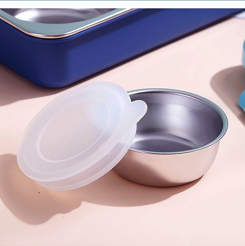 学生上班族专用饭盒食品级不锈钢便当餐盒密封分格带PP酱杯午餐盒详情4