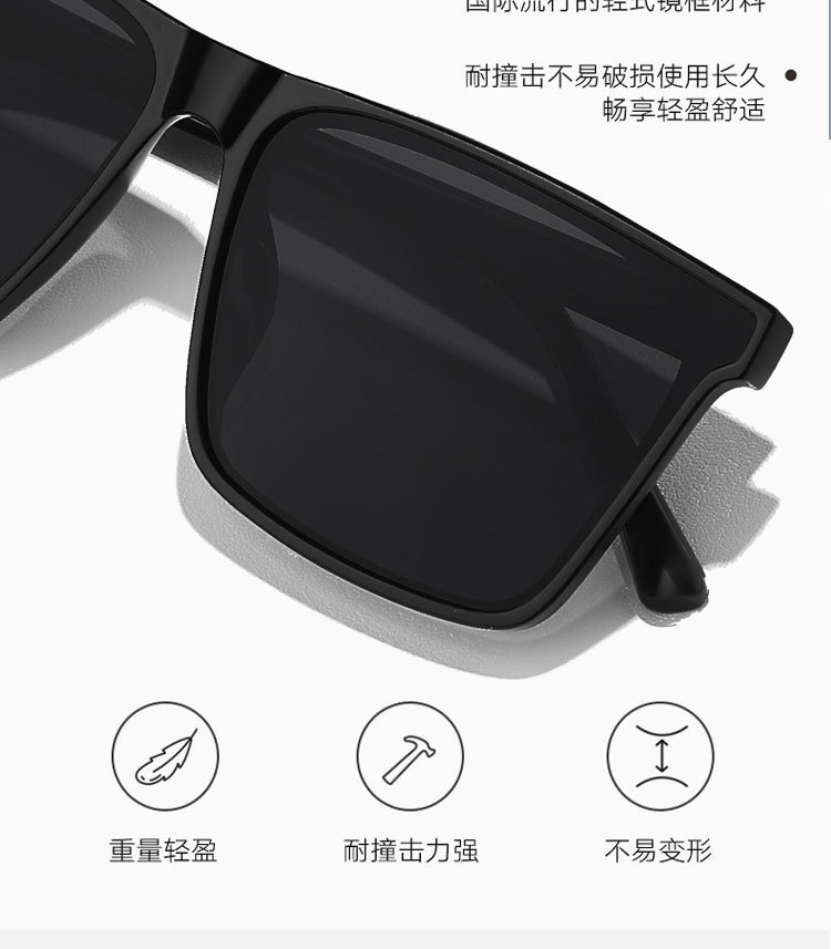 墨镜男士开车防紫外线2024新款太阳眼镜抖音网红同款方框时尚眼镜详情10