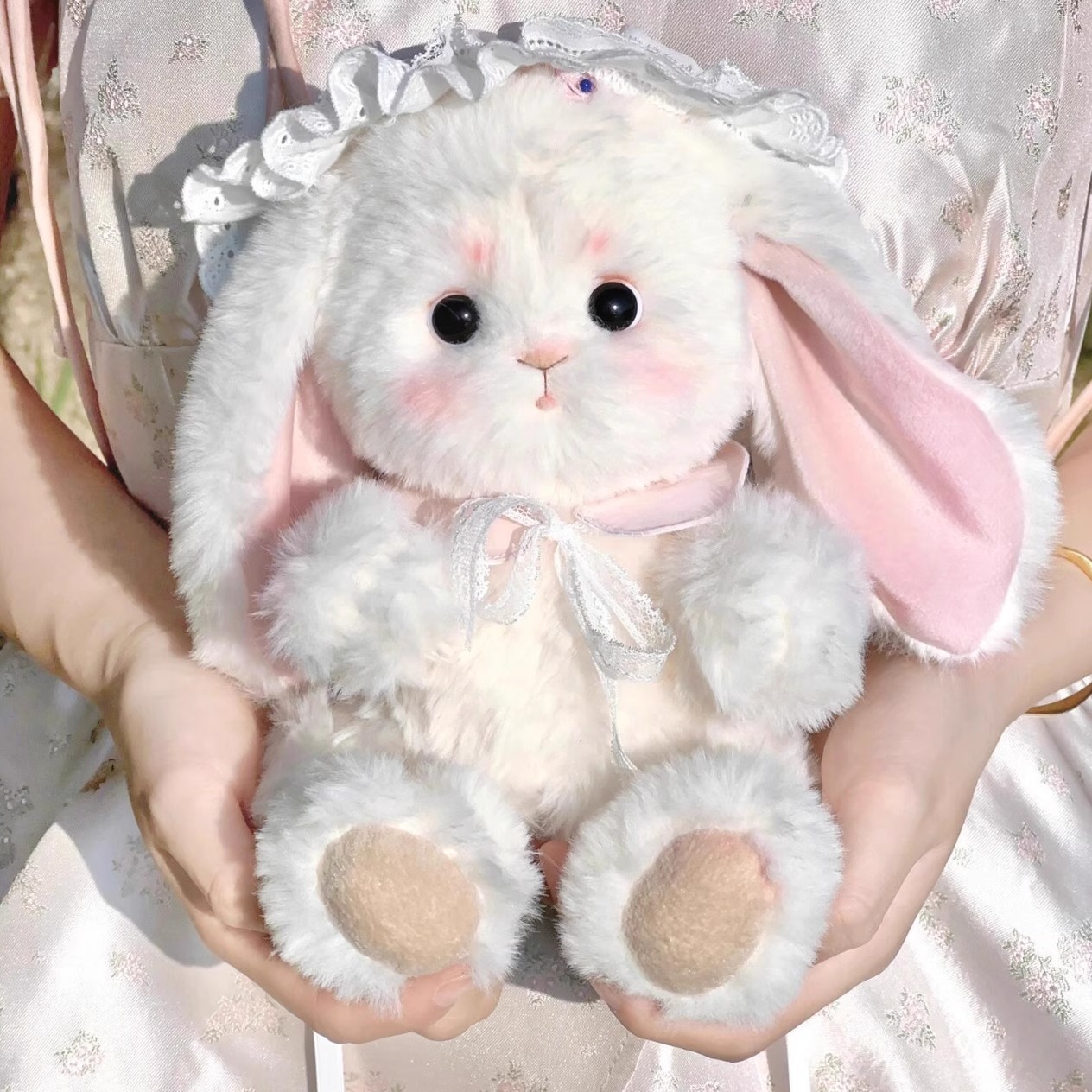 Lillian Ear-Hanging Rabbit Diy Handmade Original Joint Doll material Package Fabric Doll Rabbit Gift pic 5