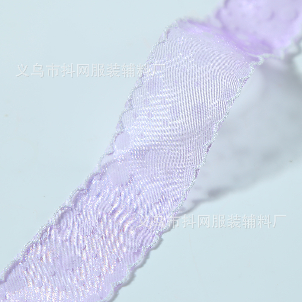 4cm Snowflake Fluttering Handmade diy Bow Ribbon Hair accessory Headwear accessory Ribbon gift box packaging strap wholesale pic 3