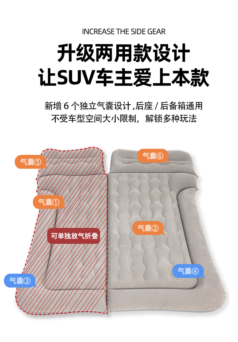 Factory in-stock SUV trunk inflatable beds, travel trunk inflatable beds, foldable inflatable beds pic 12