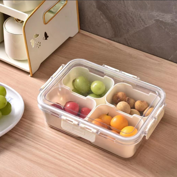 PET thickened fresh-keeping storage box, sealed refrigerator fruit and vegetable storage packaging box, frozen draining with lid pic 9