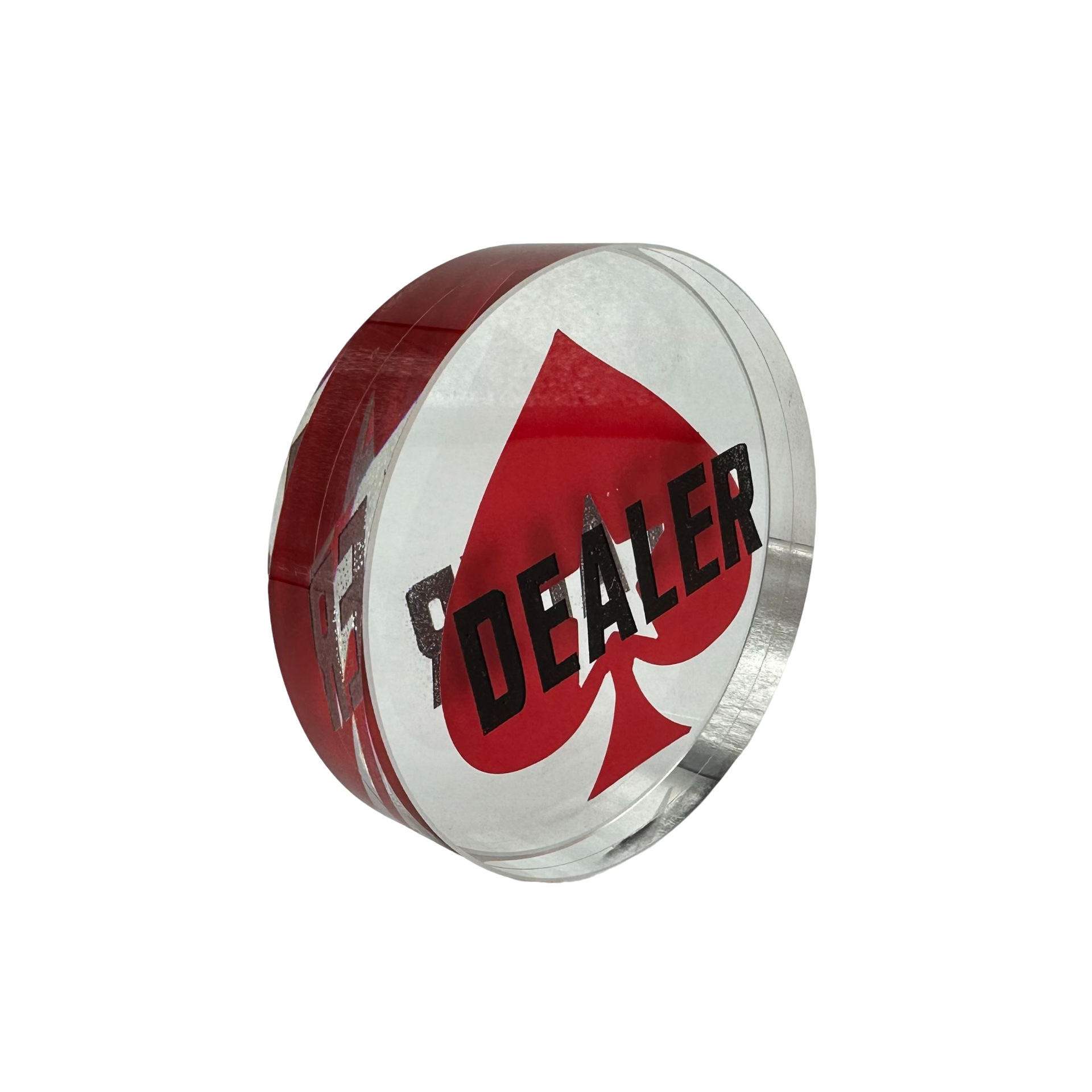 现货直供水晶庄码双面梭哈德州扑克黑杰克圆形红桃水晶压牌器批发详情5