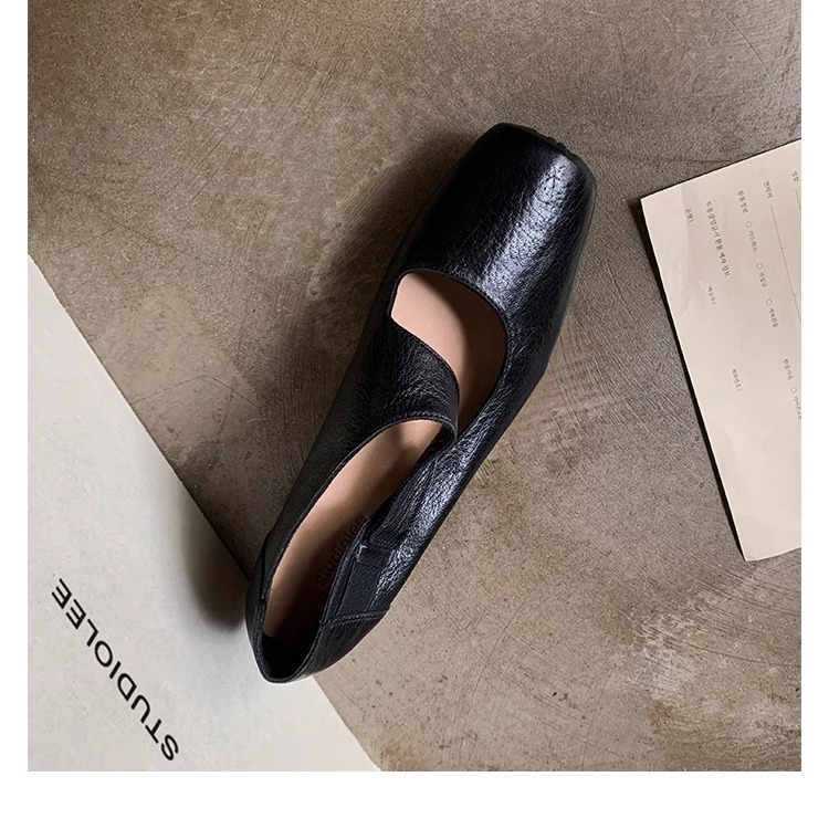 葡萄妈studiolee 高阶质感马皮方头粗跟软面小皮鞋高跟单鞋女秋款详情53