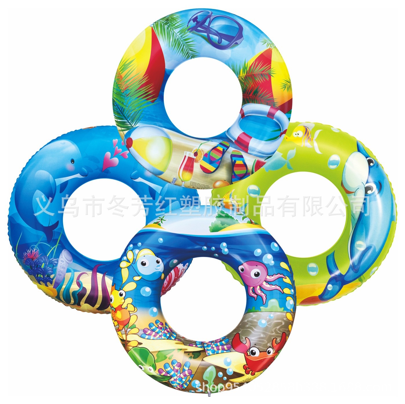 厂家直供新款成人充气游泳圈90cm带手柄水上救生圈卡通气模玩具畅销款详情1