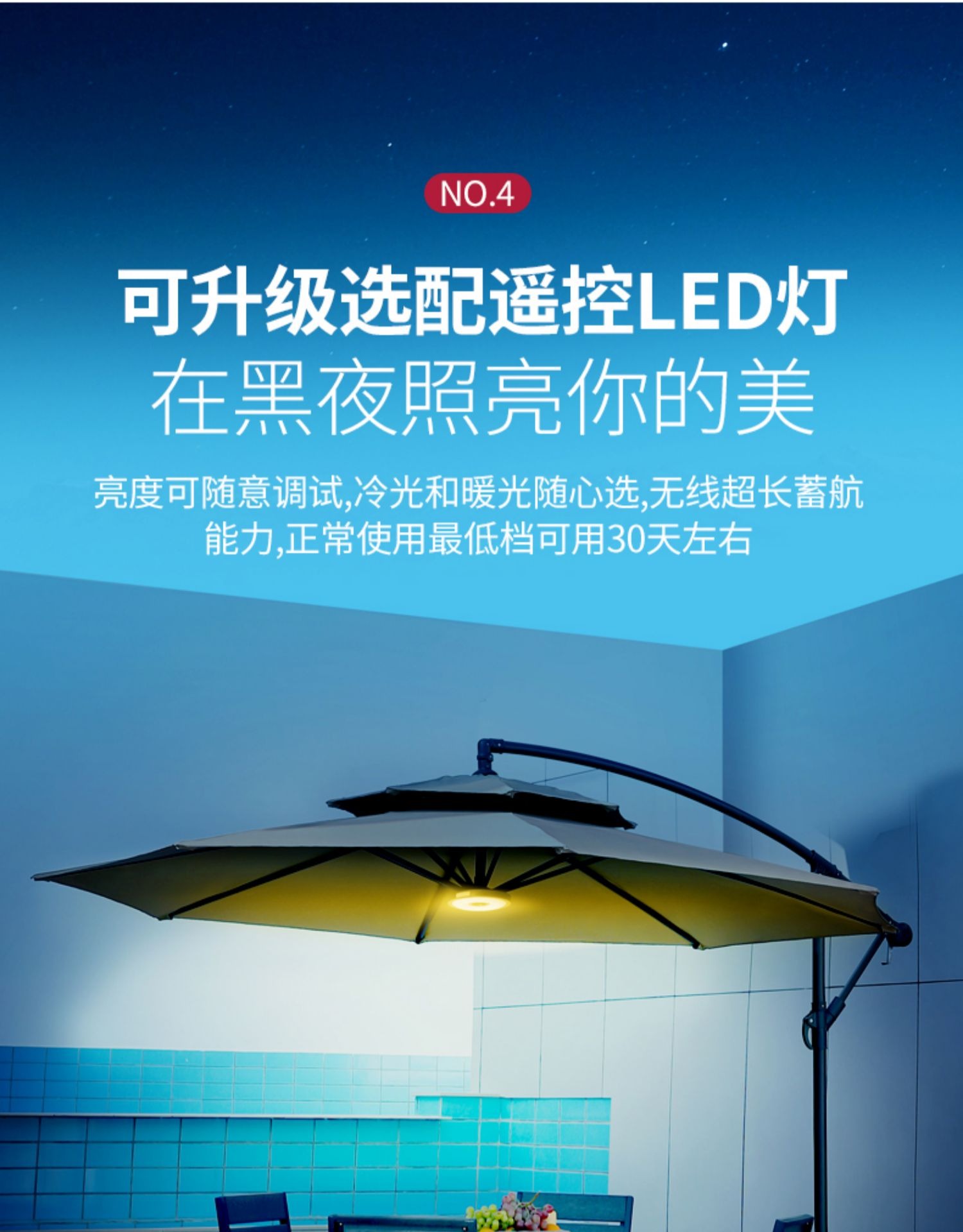 户外遮阳伞庭院伞大伞摆摊伞香蕉伞室外雨棚阳台保安罗马伞太阳伞详情12