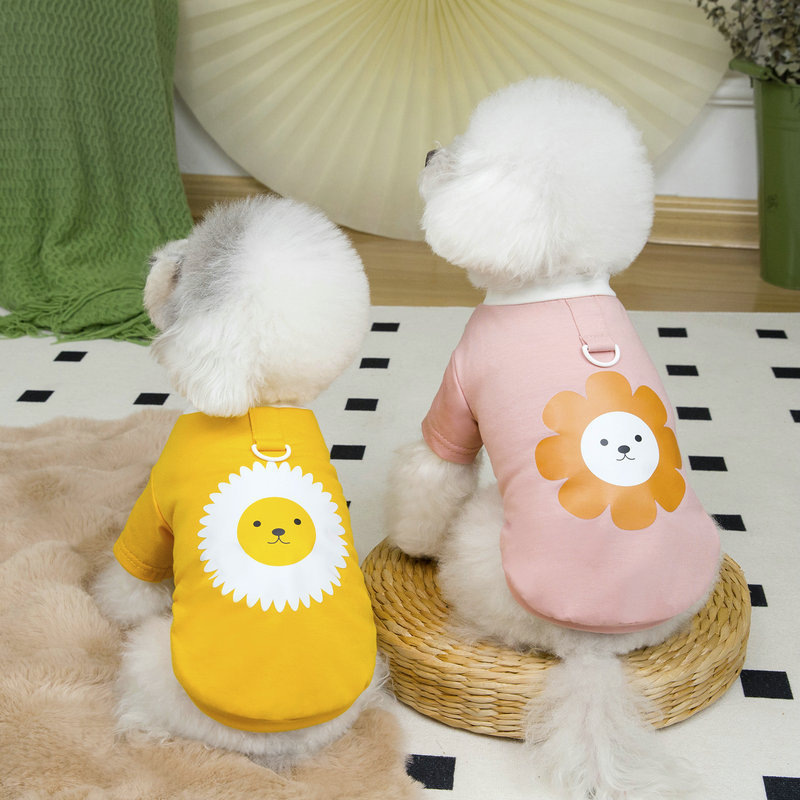 Summer dog clothing, thin T-shirt, fashionable striped Teddy Pomeranian vest, small dog pet sunshine T-shirt pic 4