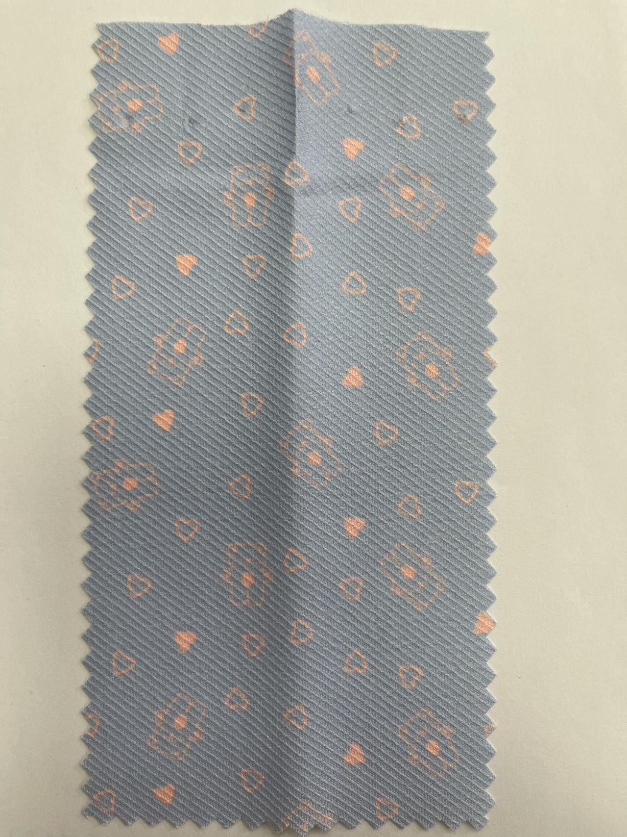 Katong Little Bear Heart digital printed fabric tablecloth, throw pillow, sofa chair cover, shopping bag, shoe and hat fabric, bow pic 5