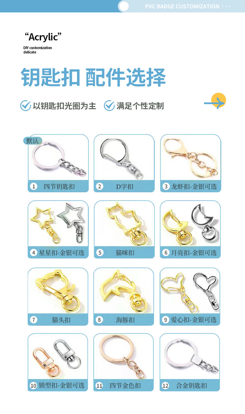 High-end custom cute cartoon mascot keychains, PVC soft rubber silicone decorative keychains, car keys pic 5