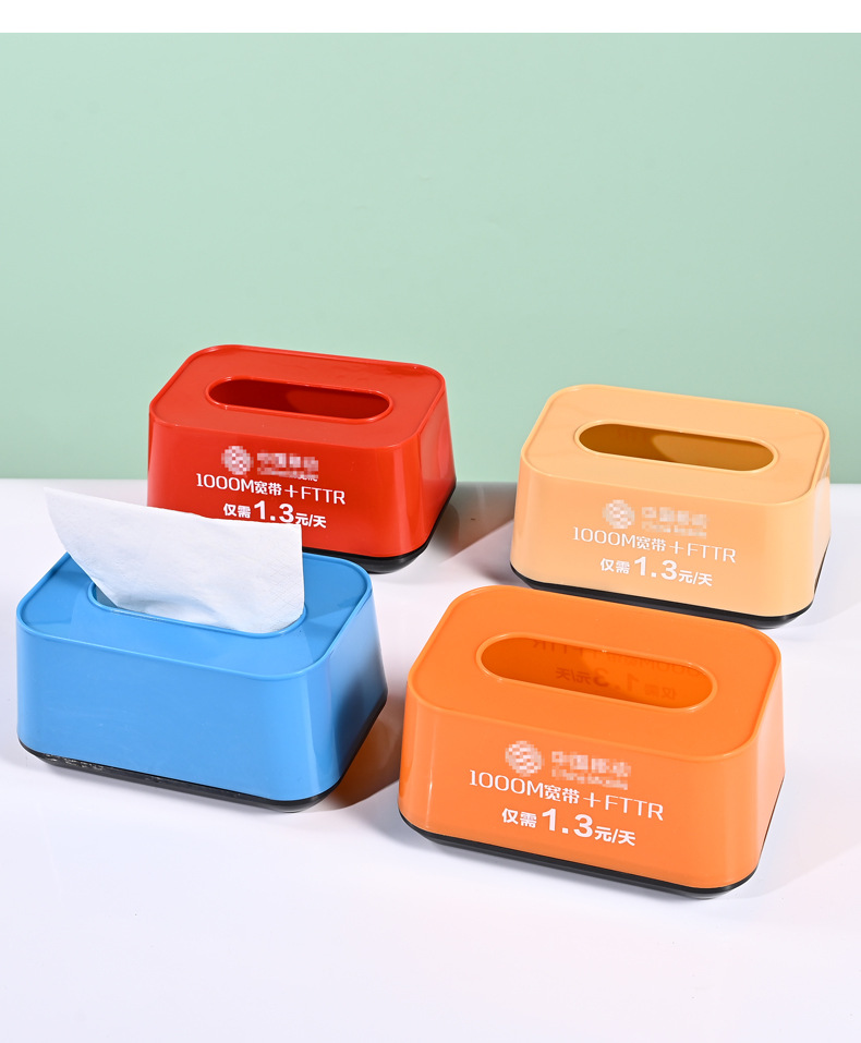 订做广告塑料正方形长方形磨砂纸巾盒抽纸盒定制LOGO印字商用餐厅详情17