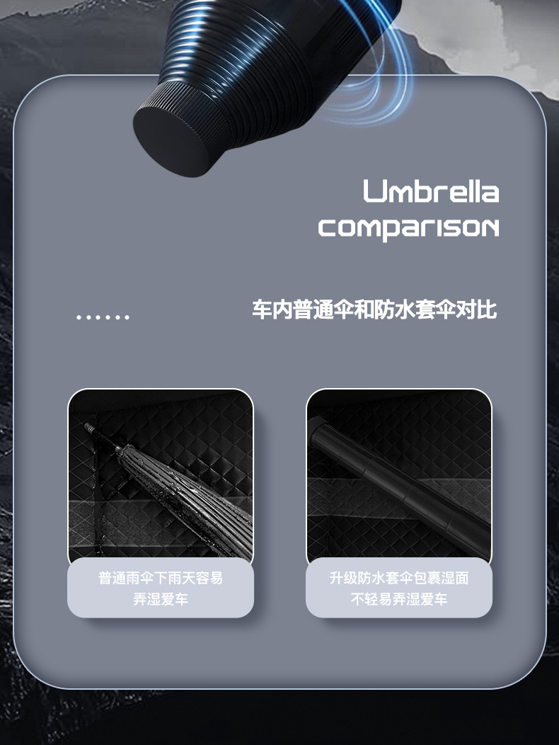 现货防水套直杆8K自动伞直杆双层雨伞素色长柄伞定制LOGO广告伞详情13