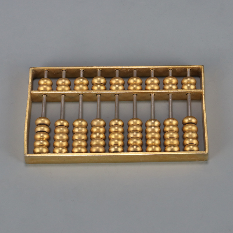 An old-fashioned abacus made of pure copper, a small collectible for antiques pic 3