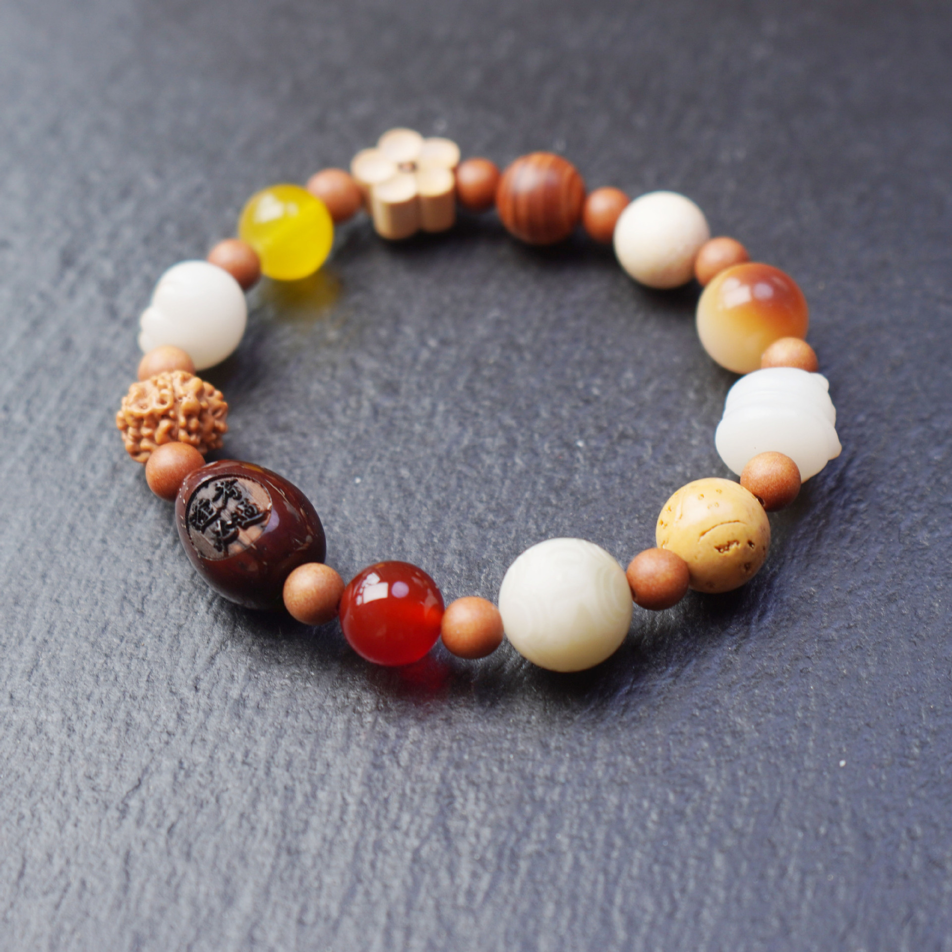 18 semillas tobo cuentas pulsera 18 rosarios luna bodhi estilo nacional juego de texto vintage mano mujer pinchazos accesorios pic 10