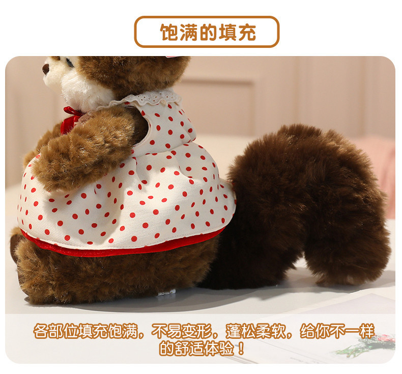 Cute plush toy squirrel throw pillow, soft cartoon doll, home decoration gift pic 10
