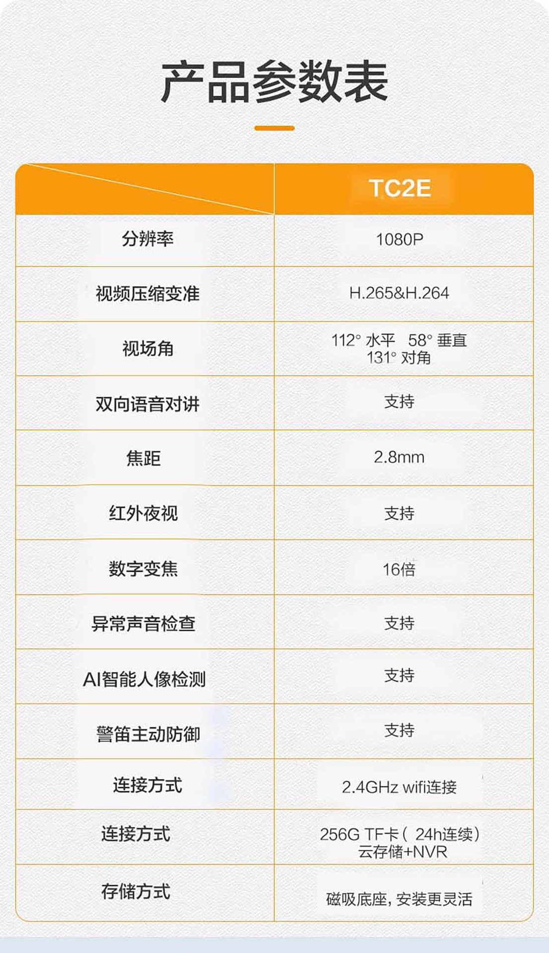 乐橙无线摄像头红外语音对讲便携磁吸监控器家用手机远程高清TC2E详情12