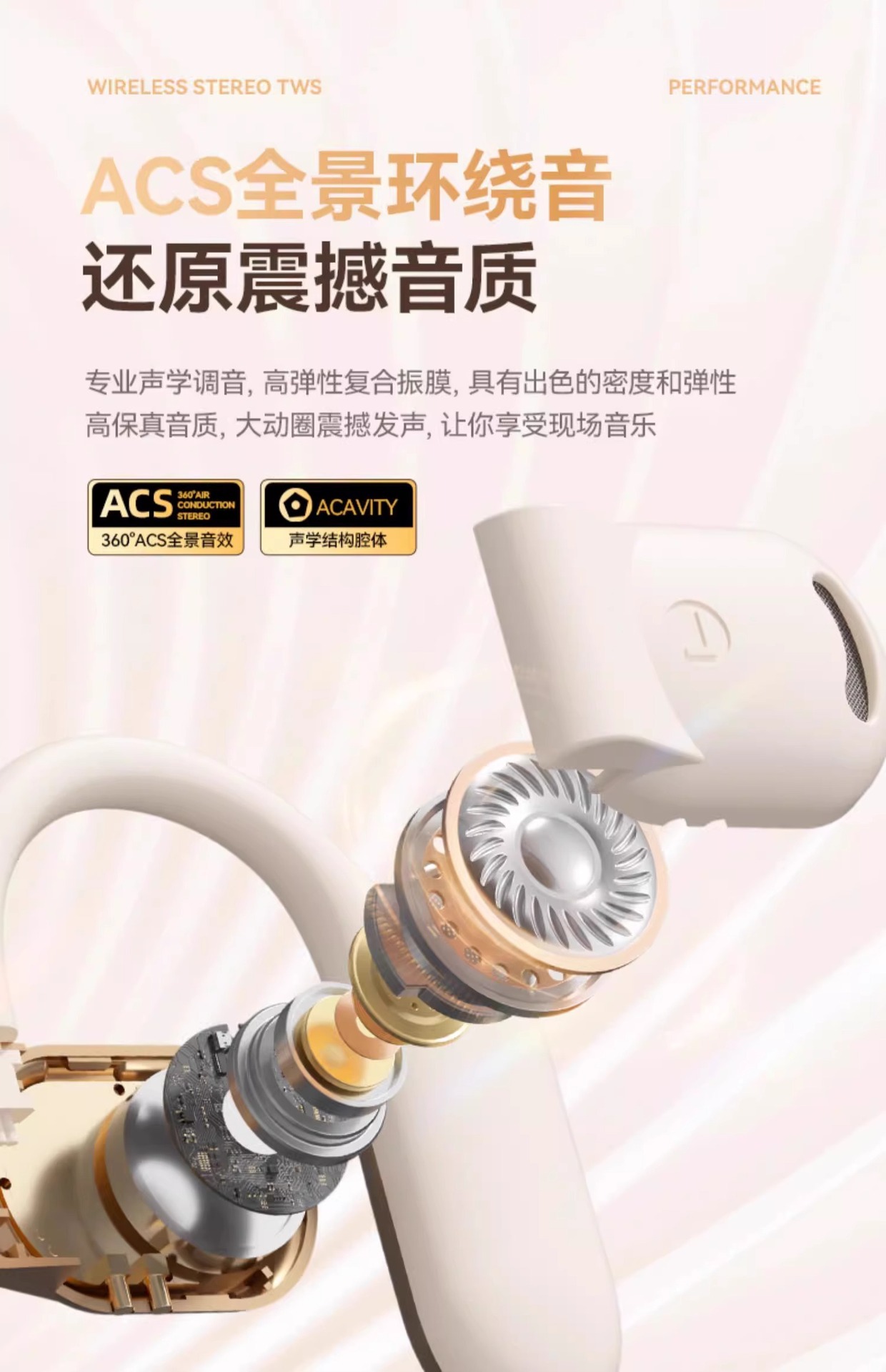 Wholesale of the 2024 best-selling M62 Bluetooth headphones, a non-in-ear hanging type with ultra-long battery life, suitable for both gaming and sports OWS pic 11