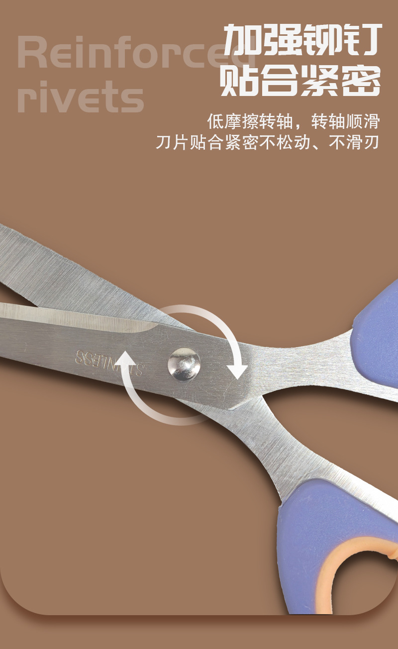 缤雹大中小号不锈钢办公剪刀儿童剪纸拆快递家用剪刀厂家现货批发详情7