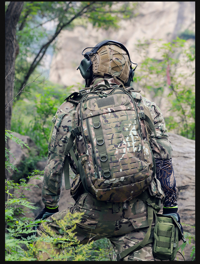 跨境工厂户外多功能战术防水背包特战应急徒步旅行登山迷彩双肩详情22