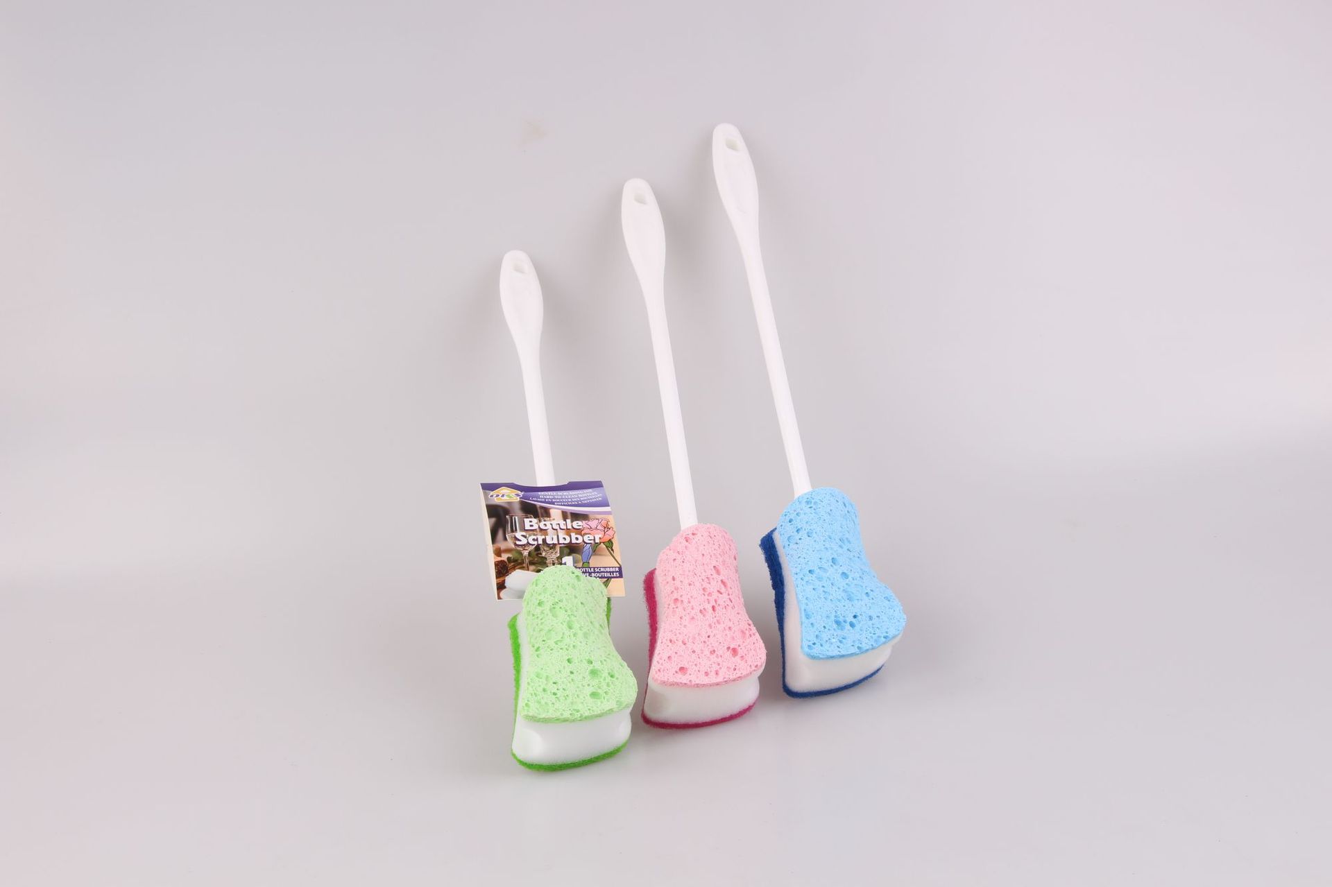 厂家批发木桨绵锅刷杯刷双面洗碗海绵擦清洁海绵块浴缸刷钢丝球O详情5