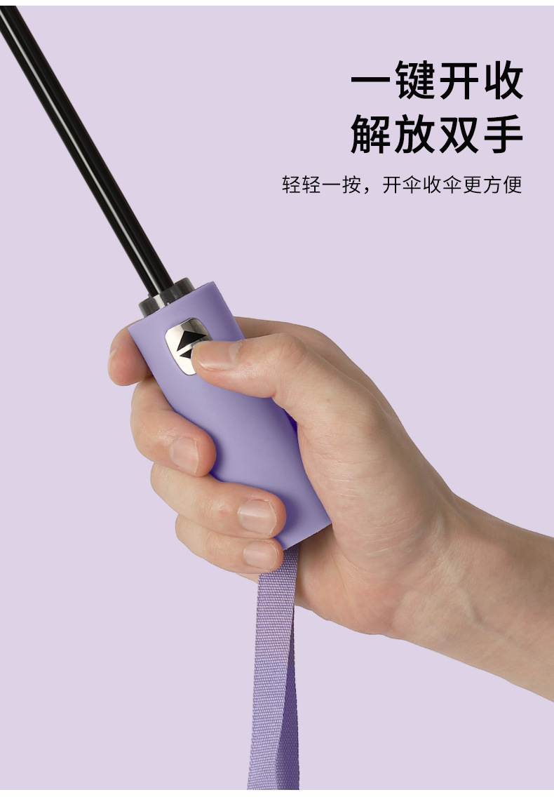 自动雨伞厂家广告礼品伞晴雨两用伞折叠抗风太阳伞印刷logo三折伞详情44