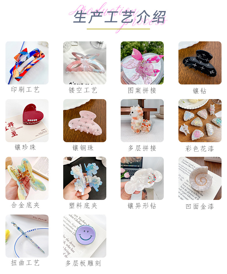 Simple Korean spring and summer candy-colored scratch-off clips, small size, fresh and fashionable ponytail clips, sweet shark clips, hair clips, hair accessories for women pic 3