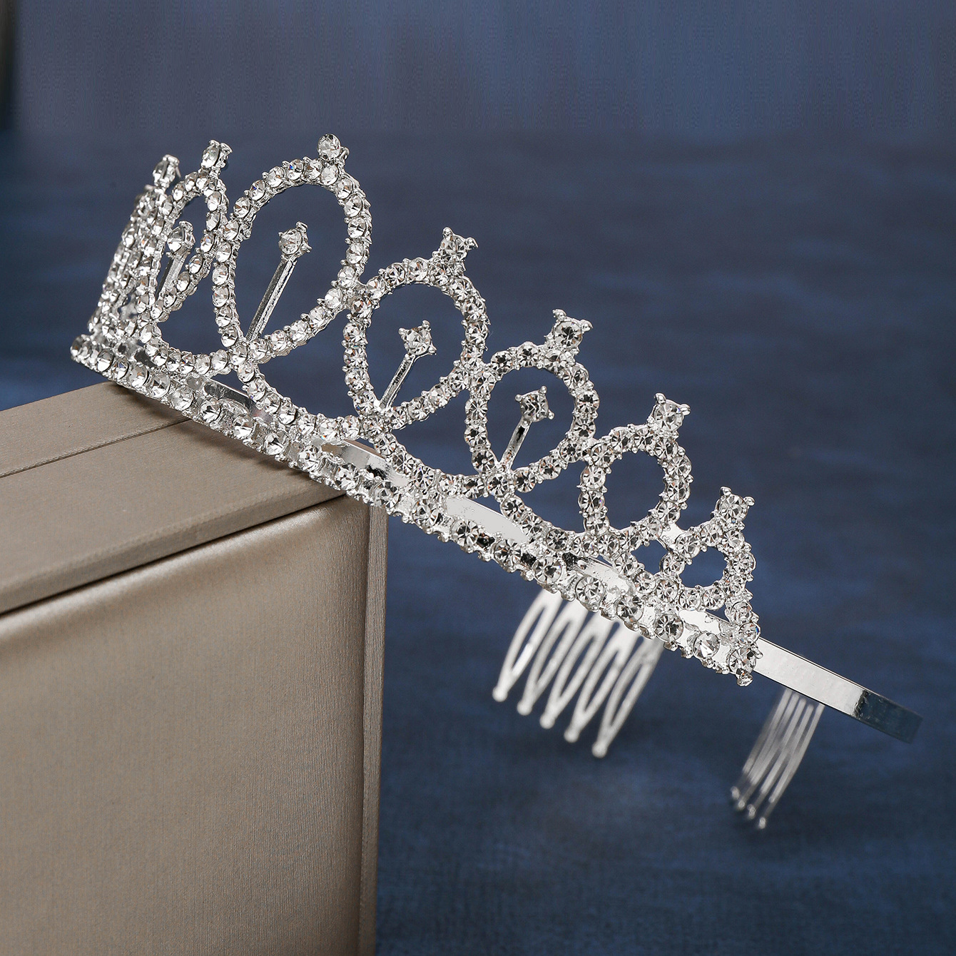 Partido europeo y americano corona cabeza hoop strass corona adornos para el cabello año nuevo Señora Número fiesta de cumpleaños piezas de metal anillo de pelo pic 11