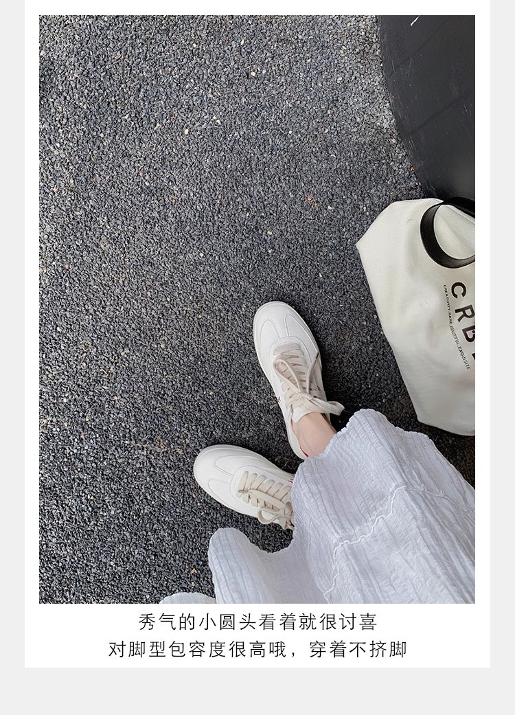 葡萄妈studiolee同款牛皮系带休闲百搭运动板鞋圆头小白鞋女新款详情14