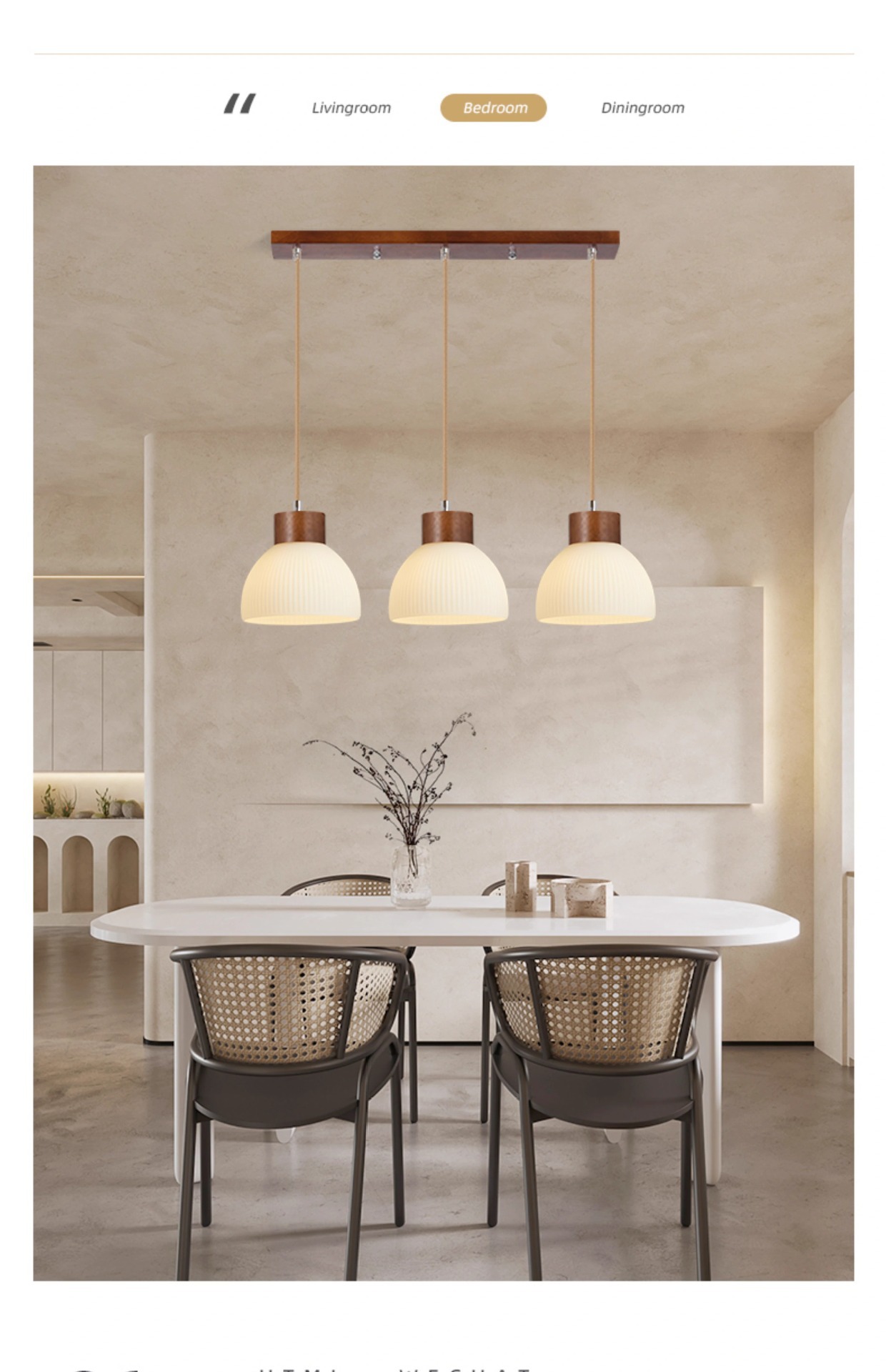 北欧简约原木小吊灯三头餐厅卧室床头玻璃阳台吧台日式饭厅实木灯详情16