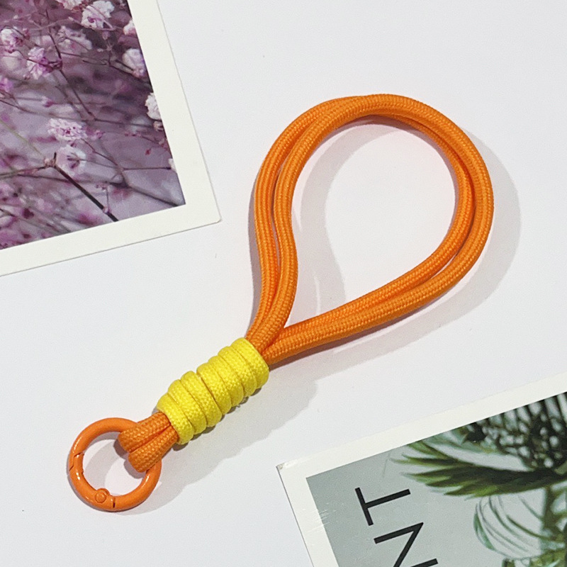 手机挂绳短款拼色打结编织挂绳毛绒钥匙扣编织挂绳防丢吊绳15CM详情22