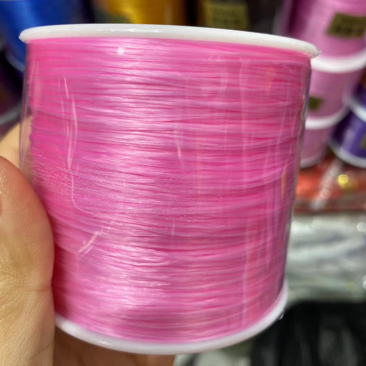 500米diy佛珠水晶串珠大卷韩国造扁形水晶线松紧线弹力线绳批发详情17