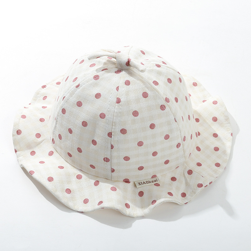 婴儿帽子春秋波点可爱超萌男宝宝渔夫帽婴幼儿女童遮阳防晒盆帽潮详情11