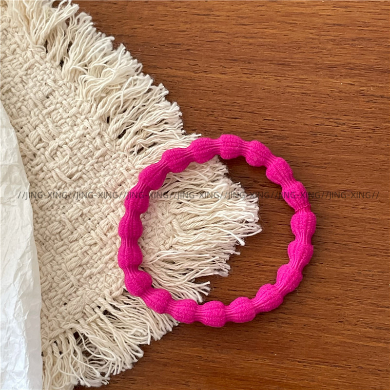 Ladylike style, gentle color series, colorful towel loops, hair bands, new daily basic leather bands, ponytail hair ties pic 28