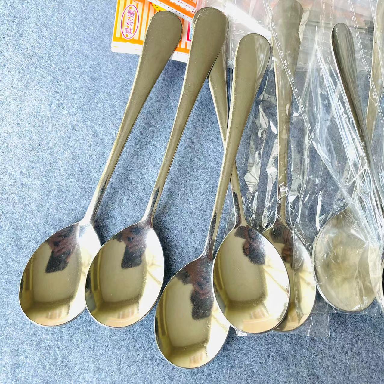 【 Zone 1-10 】 Round head spoon 20/ bundle 1500/ box 601 round head spoon Soup spoon coffee mixer spoon rice spoon spoon spoon spoon spoon Student spoon Household tableware 1 yuan supply pic 4