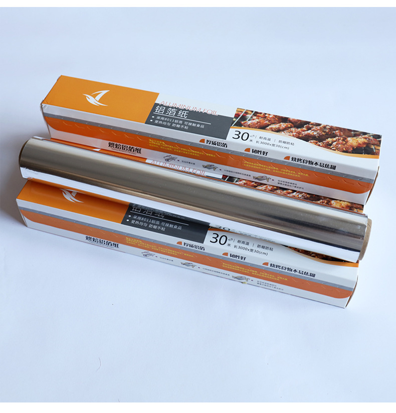 Wholesale tin foil, baking and barbecue, disposable household aluminum foil, baking paper, grilled fish and meat, commercial large rolls pic 4