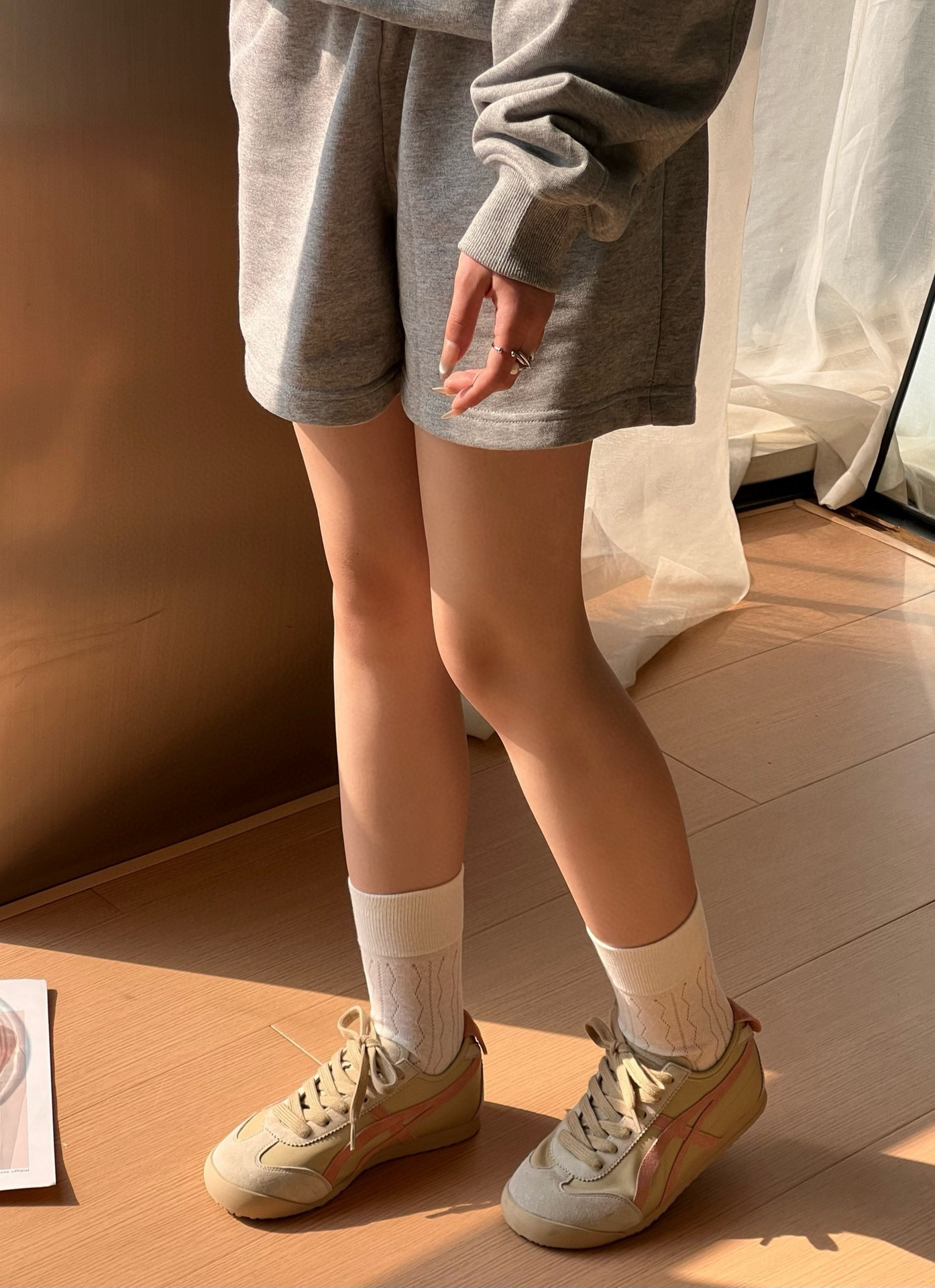 Leather retro red De Xun shoes for women, 2025 new style American flat sports Forrest Gump casual shoes, cowhide white sneakers pic 5