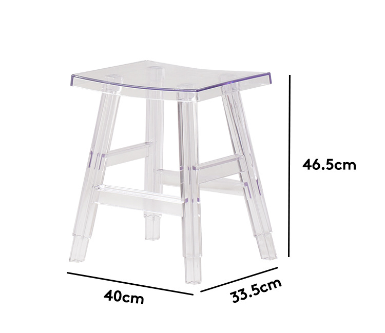 Nordic Star designer transparent backrest popular bar stool, front desk bar, coffee shop, milk tea shop high bar stool and chair pic 9