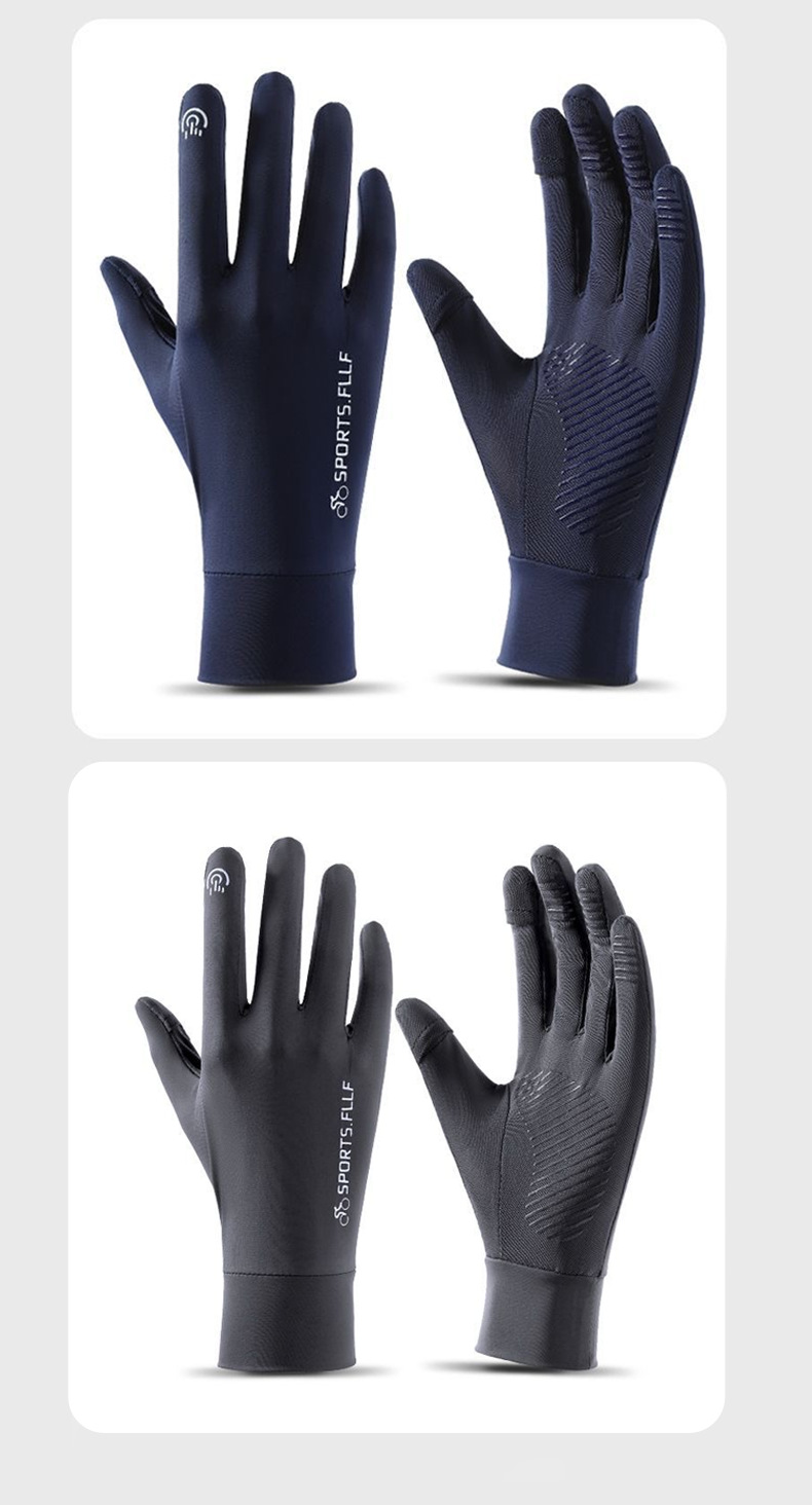 Summer sun protection gloves for men, UV-resistant touch screen quick-drying fishing breathable outdoor cycling gloves for men, new style pic 21