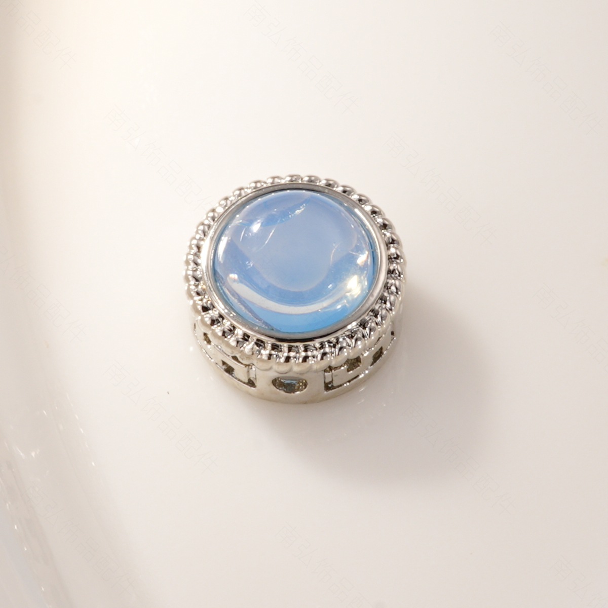 DIY jewelry and necklace clasp with zirconium natural stone aquamarine beads, copper plated with real gold for color retention and high-end feel pic 13