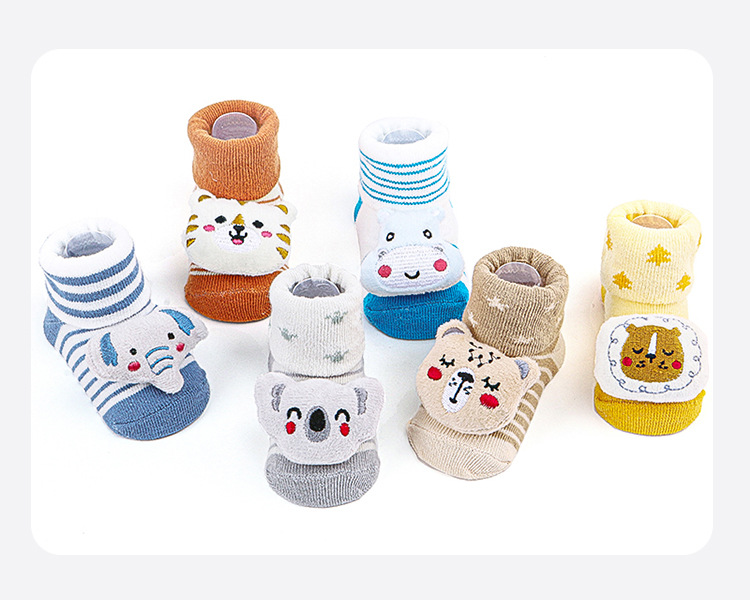 Cross-border exclusive baby socks, spring and autumn thin floor socks, cartoon doll socks with built-in bells, baby socks, and walking socks pic 13
