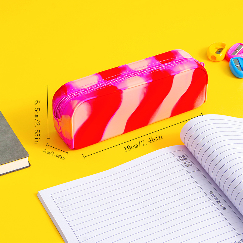 Factory stock Japanese-style camouflage silicone pen cases and Korean-style gradient stationery storage boxes pic 8