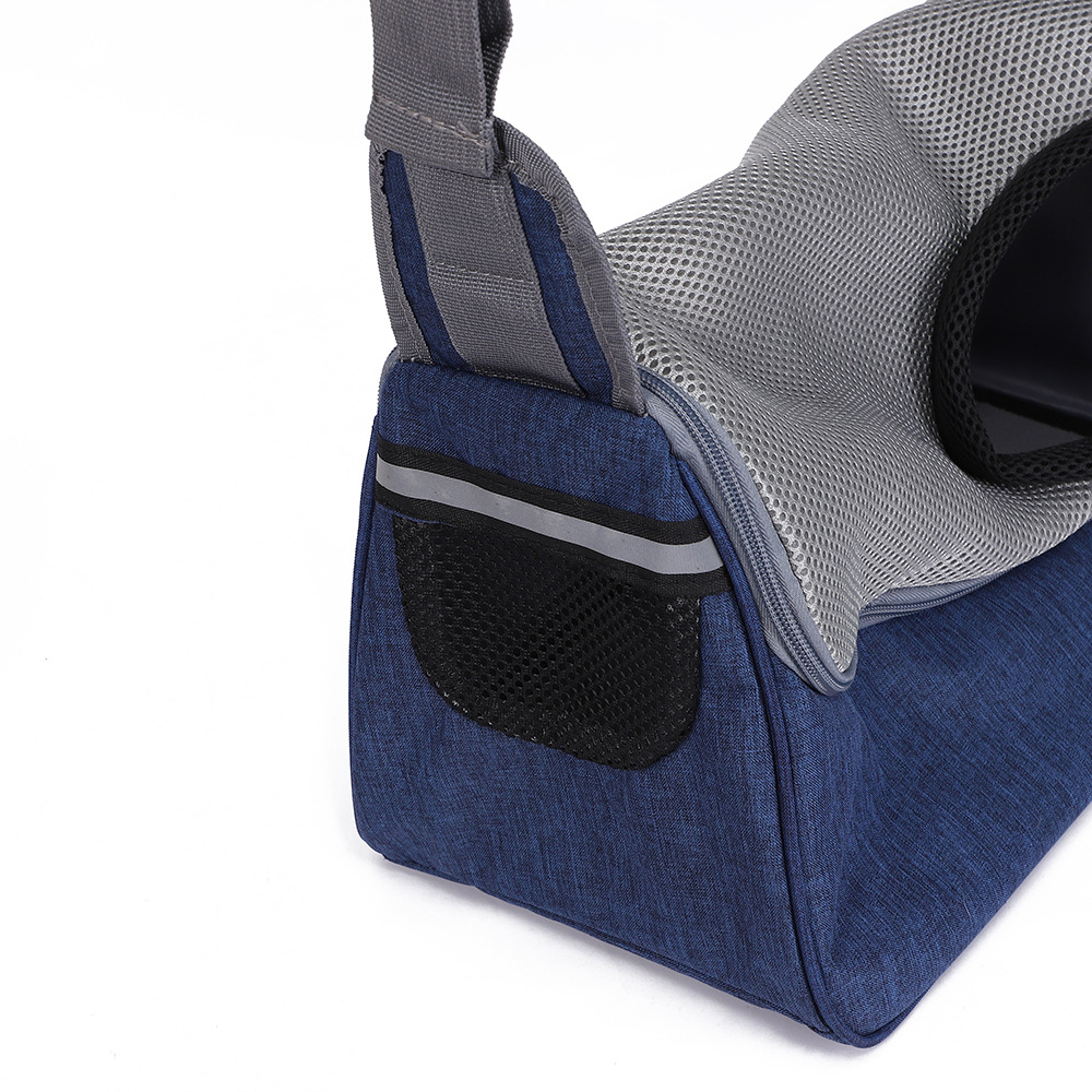 Rongka Pet Cross-border Dog and Cat single-shoulder crossbody pet bag Breathable mesh fabric Portable cat bag for travel pic 11
