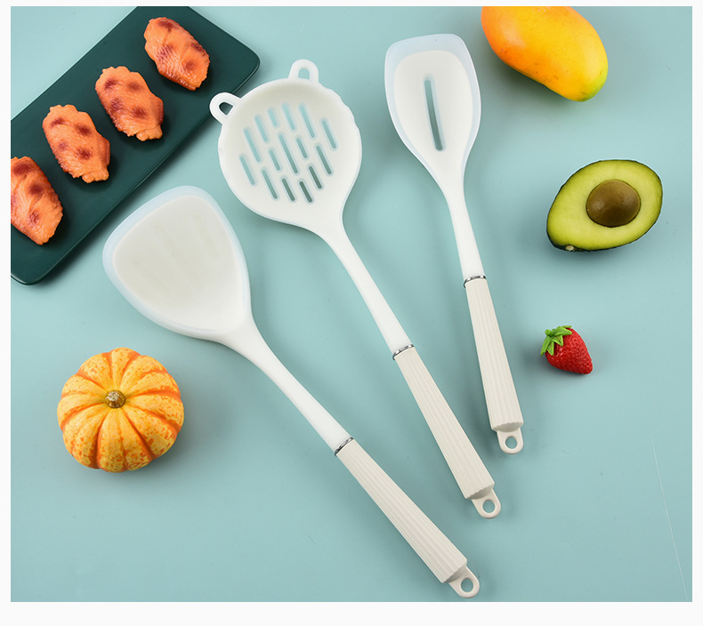 Silicone spatula and soup spoon 8-piece set, non-stick silicone spatula, high-temperature resistant silicone kitchenware set in stock for wholesale pic 17