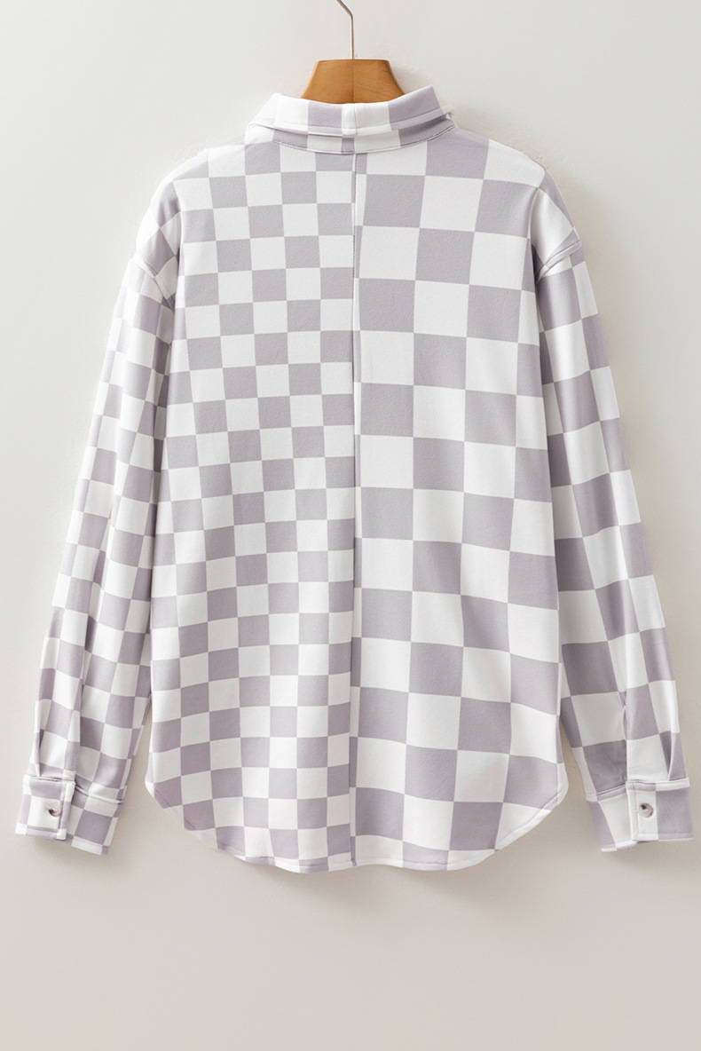 The independent website is selling a new autumn and winter collection of lapel jackets for women, featuring a casual European and American style printed single-breasted multi-button coat pic 12