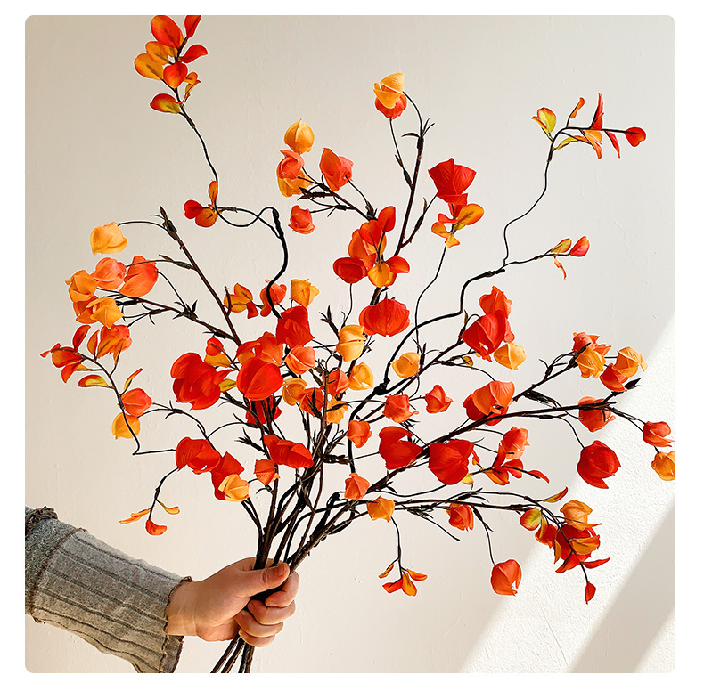 灯笼果仿真花假花摆设栾树果干花年宵花家居装饰花艺摆件直播代发详情21