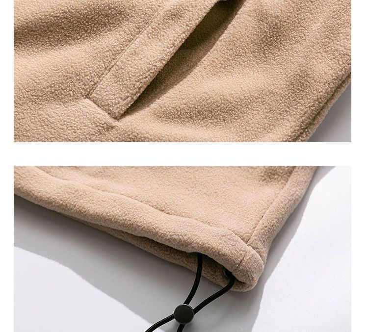 日系羊羔毛外套抓绒卫衣男款秋冬情侣立领摇粒绒学生外穿休闲夹克详情28