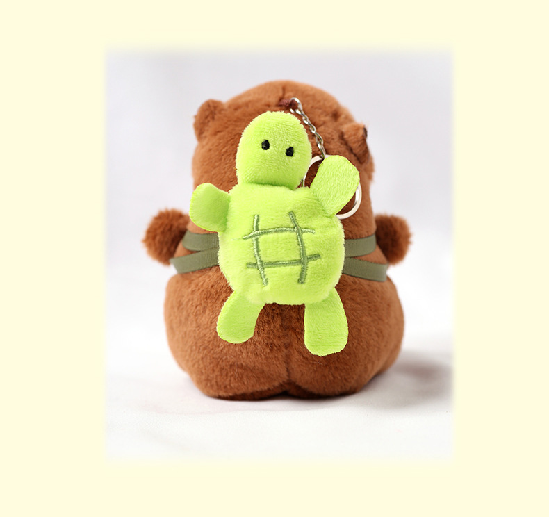 卡皮巴拉挂件水豚毛绒玩具钥匙扣布娃娃小只卡皮吧啦抖音潮玩公仔详情13