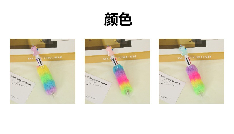 Cartoon cute dinosaur plush notebook pen, multi-color creative advertising gift pen, Korean version high appearance level ballpoint pen wholesale ballpoint pen pic 3