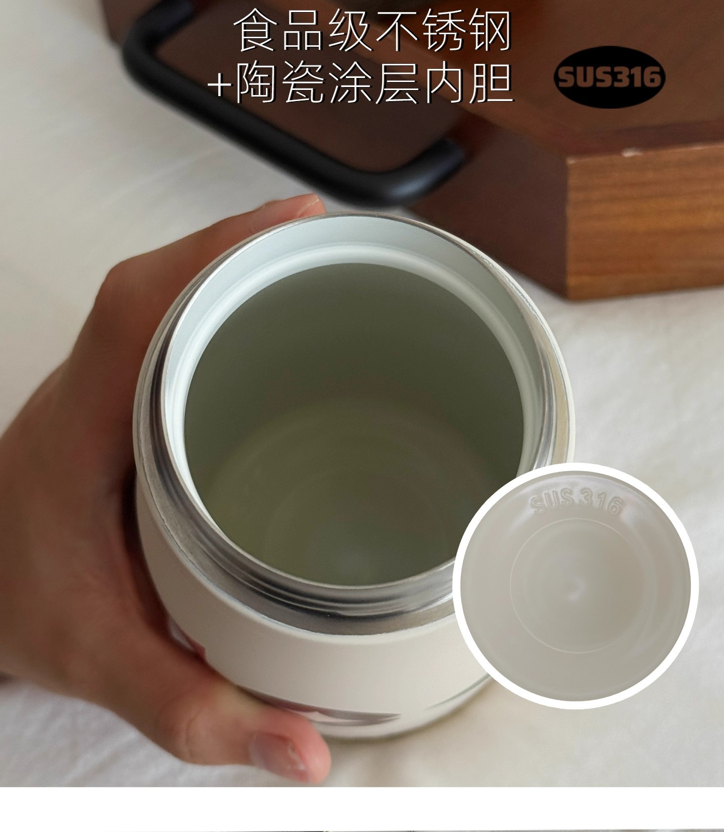 2025新款水杯316陶瓷内胆保温杯女士高颜值吸管杯咖啡杯外出携带详情9