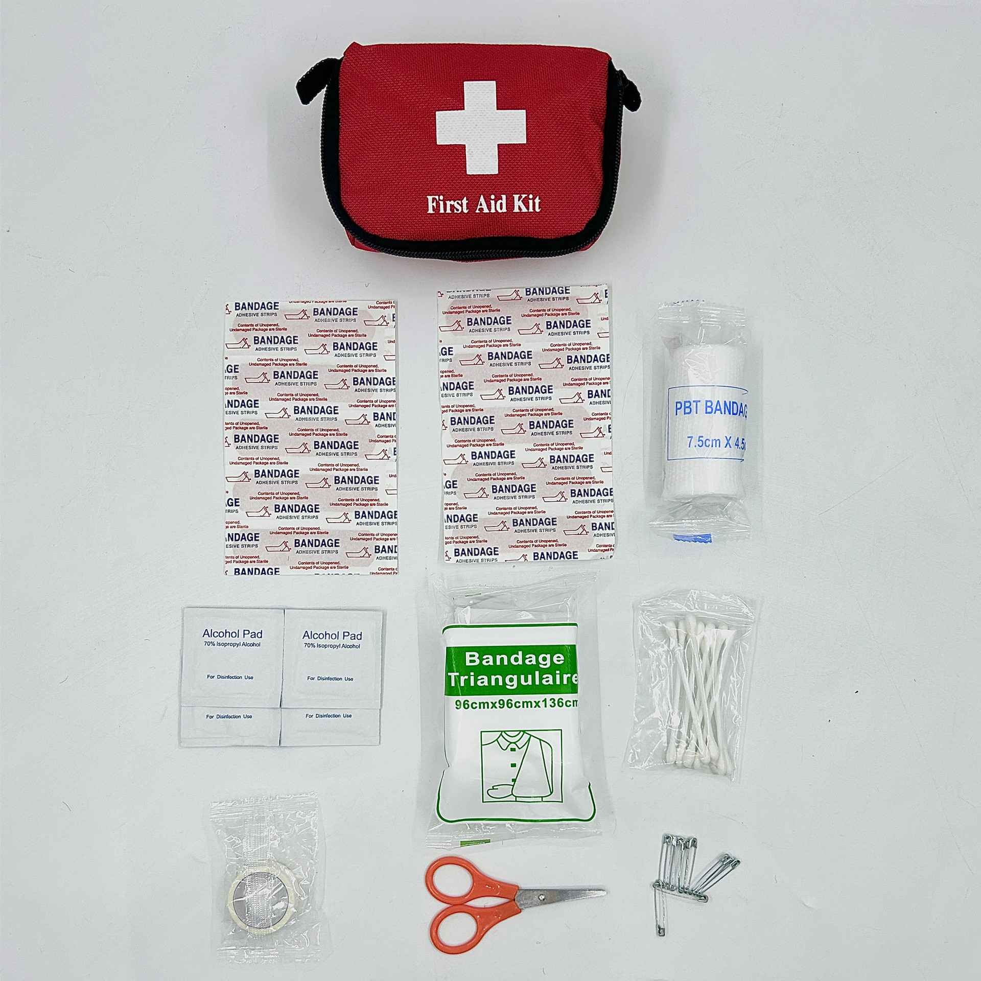 Cross-border export car first aid kit, family and outdoor portable emergency kit, first aid set, storage bag pic 4
